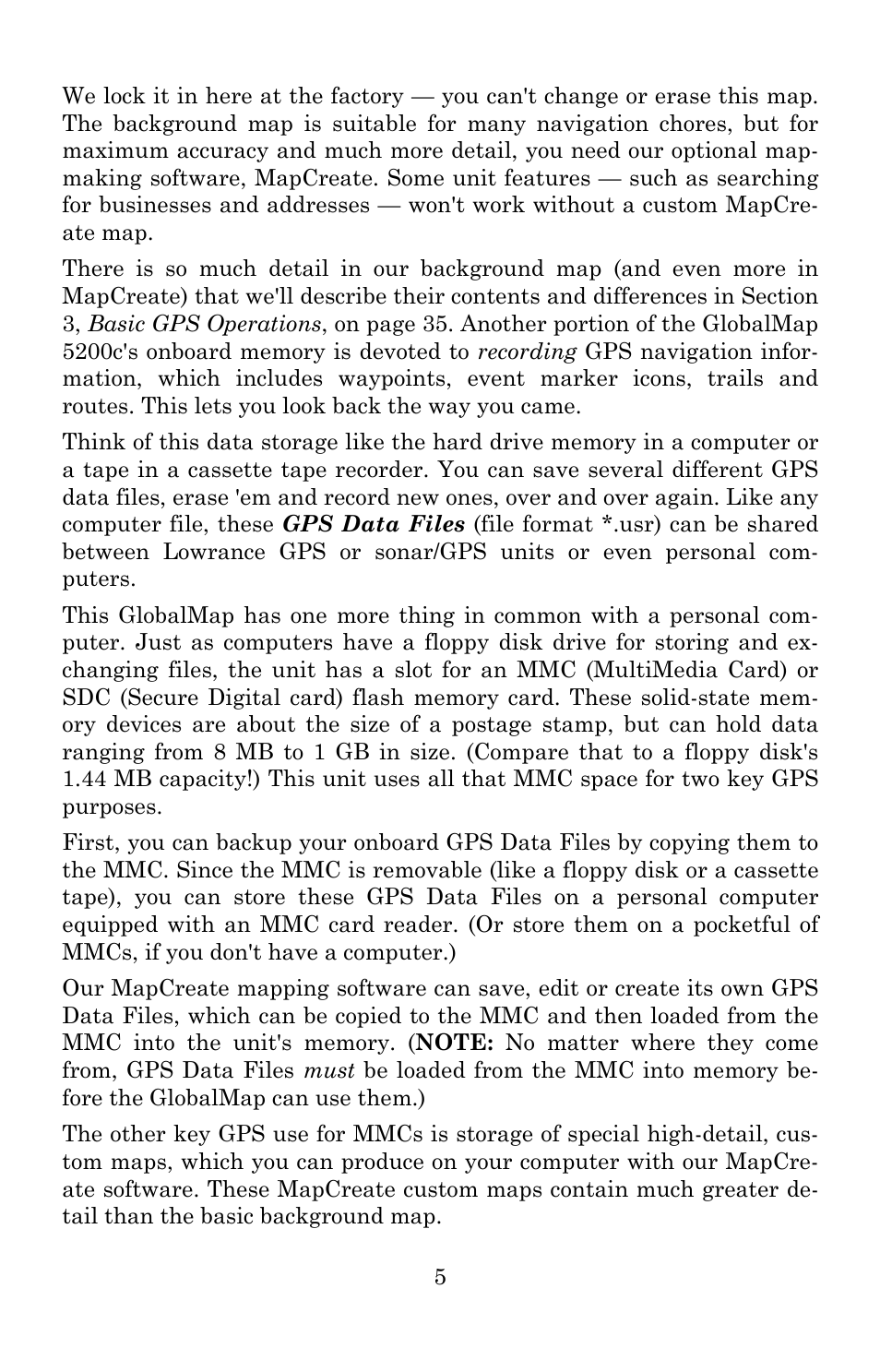 Lowrance electronic 5200C User Manual | Page 11 / 164