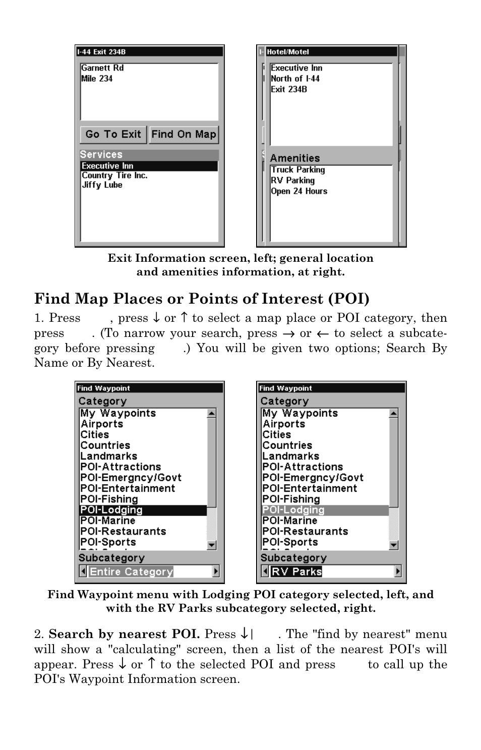 Find map places or points of interest (poi) | Lowrance electronic GlobalMap 3300C User Manual | Page 116 / 140