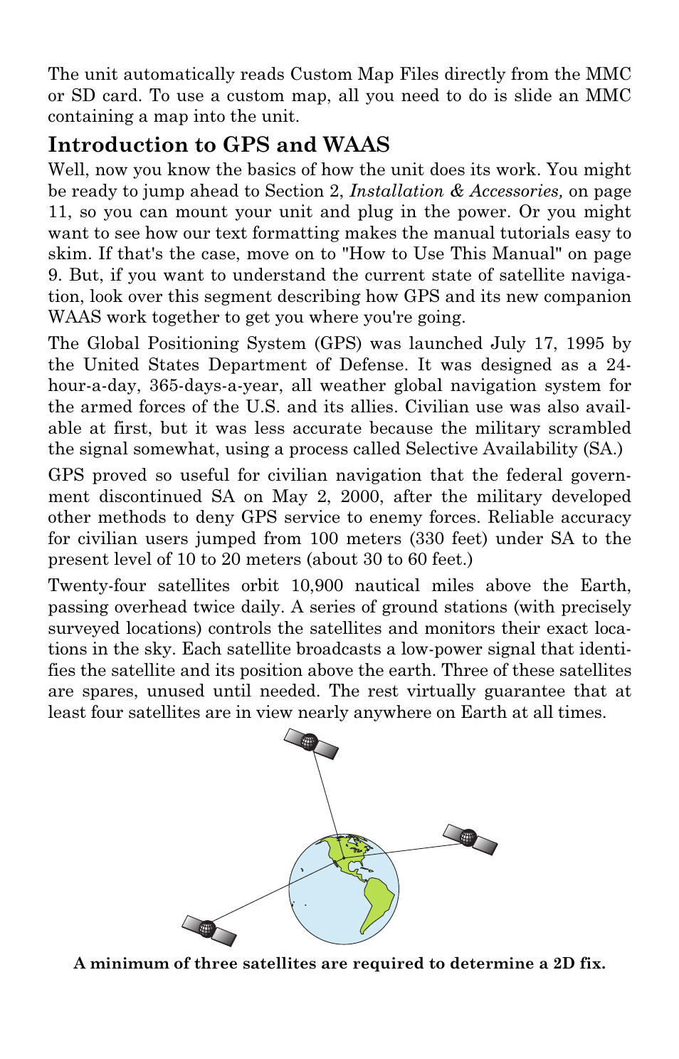 Introduction to gps and waas | Lowrance electronic GlobalMap 3300C User Manual | Page 12 / 140