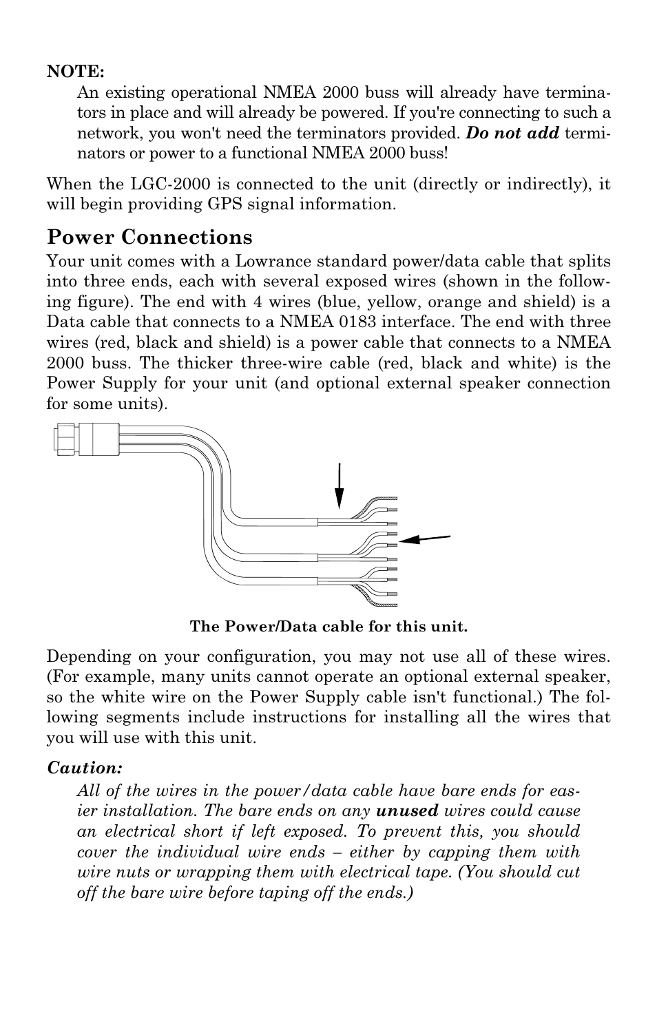 Power connections | Lowrance electronic GlobalMap 3300C User Manual | Page 22 / 140