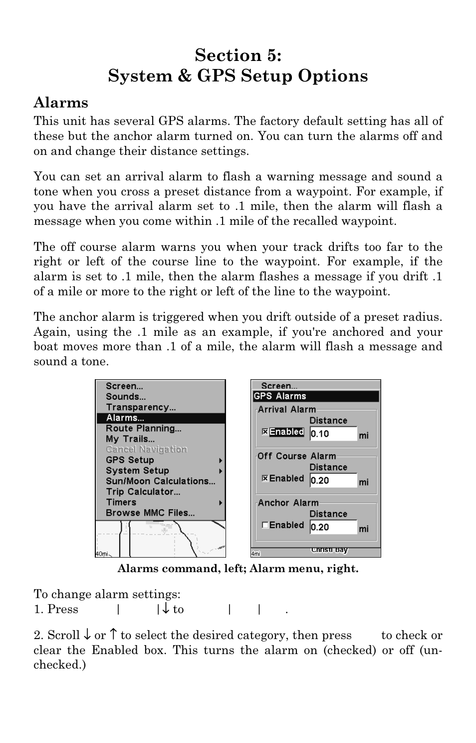 Alarms | Lowrance electronic GlobalMap 3300C User Manual | Page 79 / 140