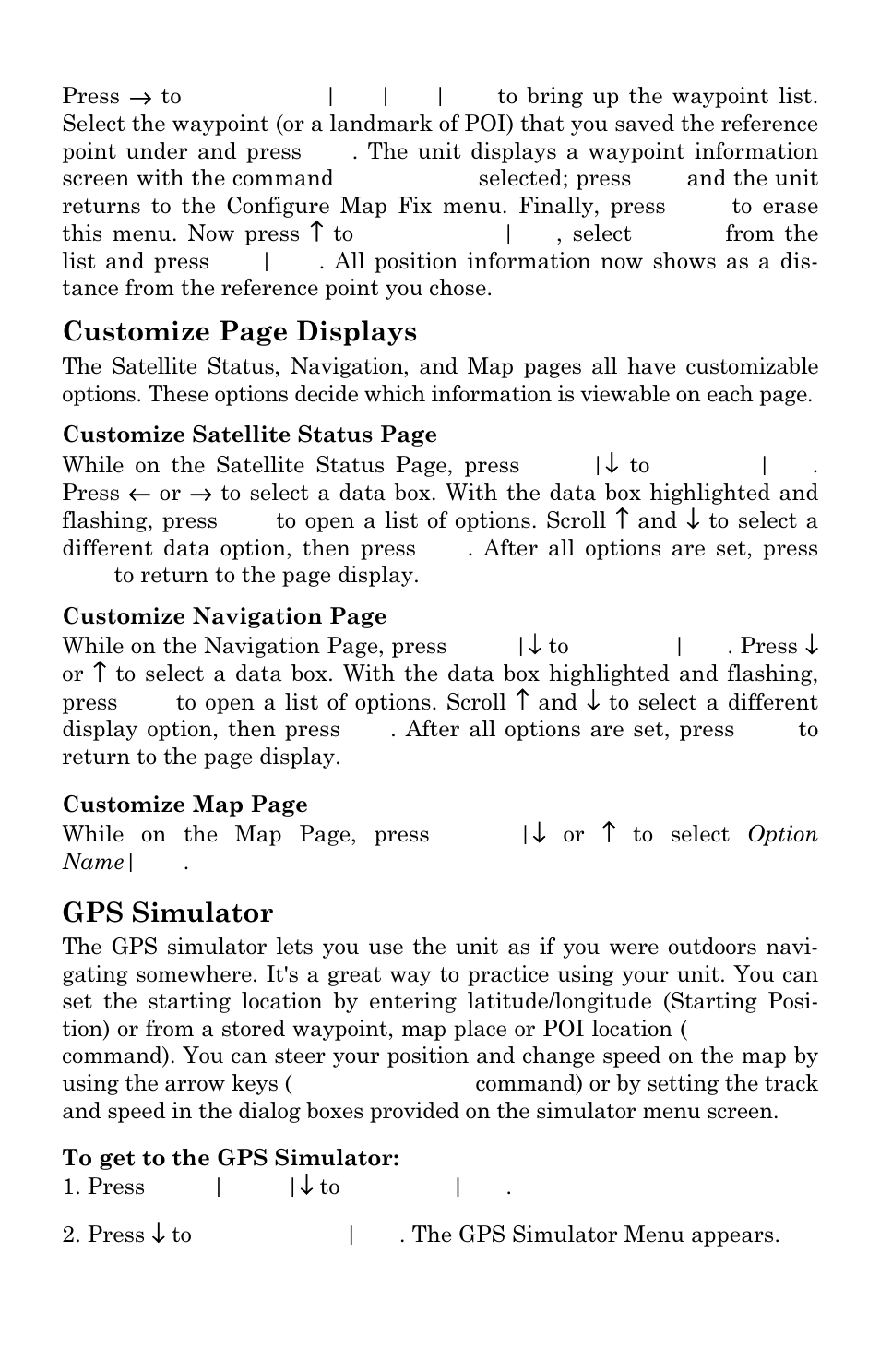 Customize page displays, Gps simulator | Lowrance electronic GlobalMap 3300C User Manual | Page 85 / 140