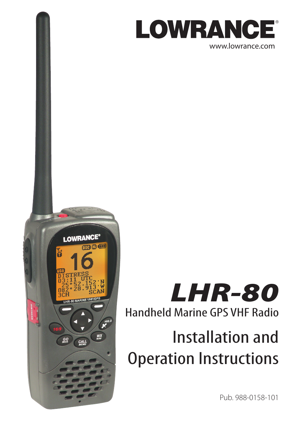 Lowrance electronic LHR-80 User Manual | 80 pages