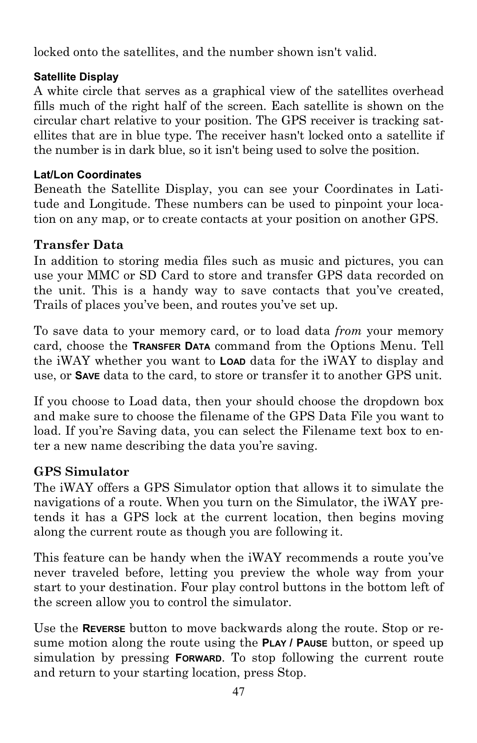 Lowrance electronic Lowrance IWAY 350C User Manual | Page 54 / 78