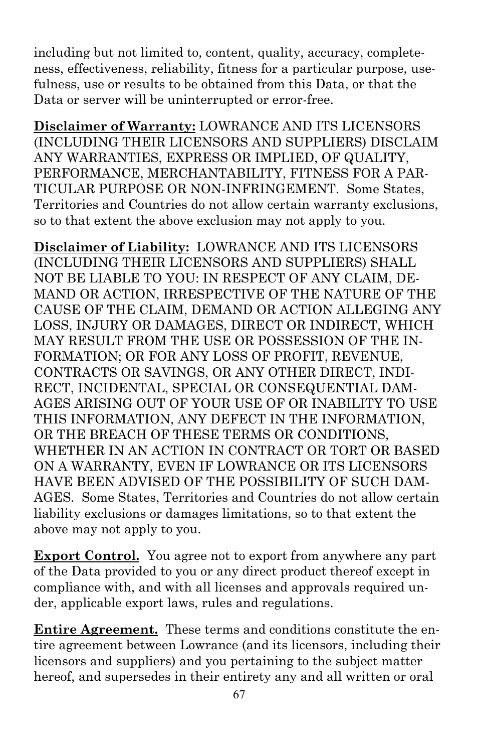 Lowrance electronic Lowrance IWAY 350C User Manual | Page 74 / 78