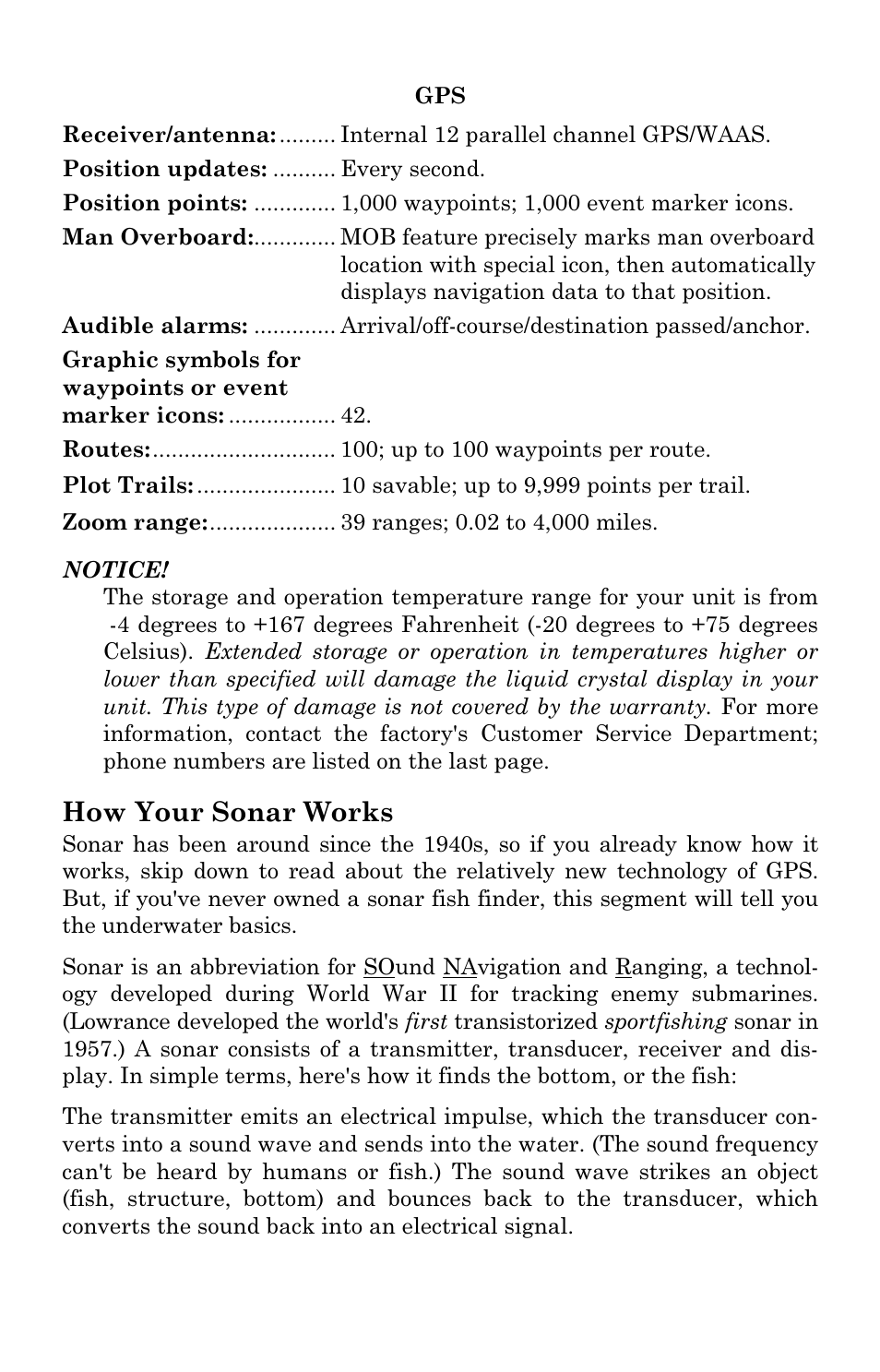 How your sonar works | Lowrance electronic M56 User Manual | Page 10 / 164