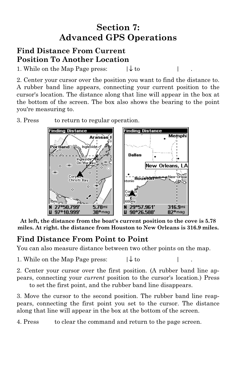 Find distance from point to point | Lowrance electronic M56 User Manual | Page 103 / 164