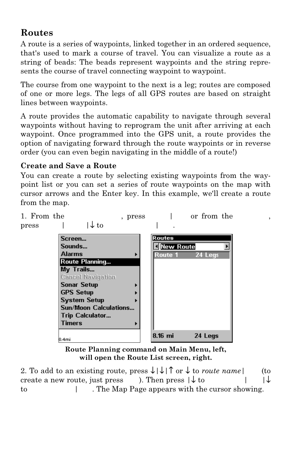 Routes | Lowrance electronic M56 User Manual | Page 106 / 164