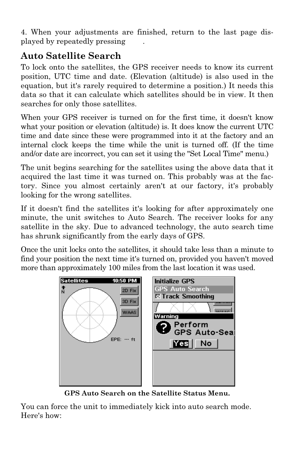 Auto satellite search | Lowrance electronic M56 User Manual | Page 116 / 164