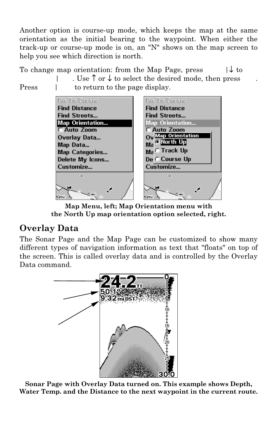 Overlay data | Lowrance electronic M56 User Manual | Page 127 / 164