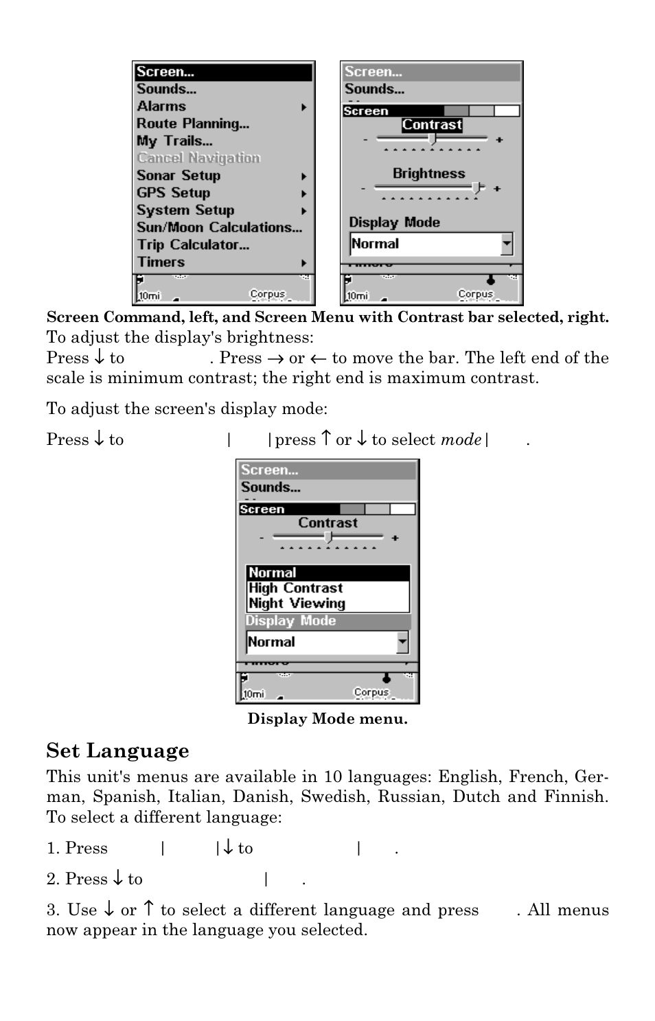 Set language | Lowrance electronic M56 User Manual | Page 131 / 164