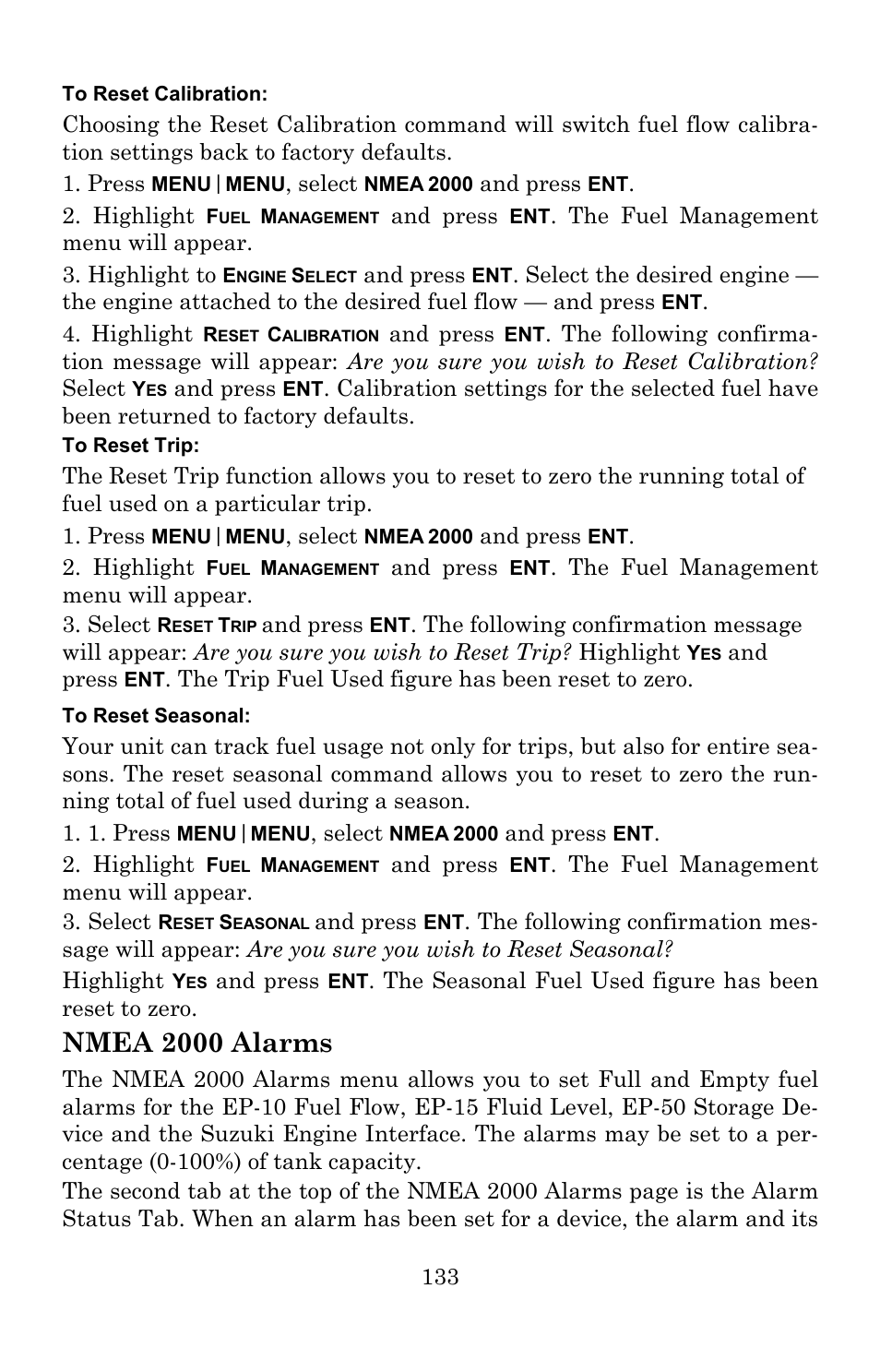 Nmea 2000 alarms | Lowrance electronic 540c Baja User Manual | Page 141 / 172