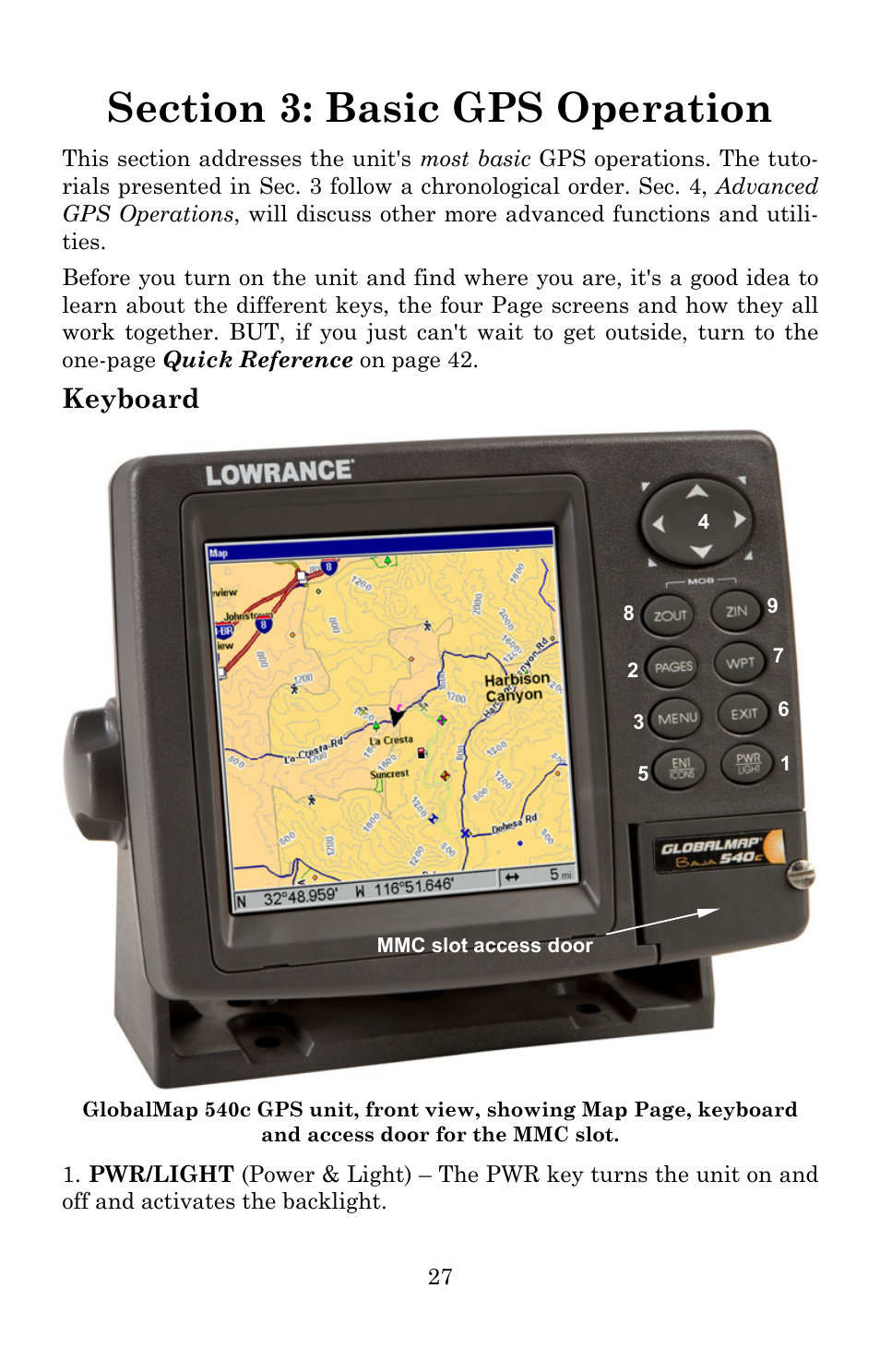 Keyboard | Lowrance electronic 540c Baja User Manual | Page 35 / 172