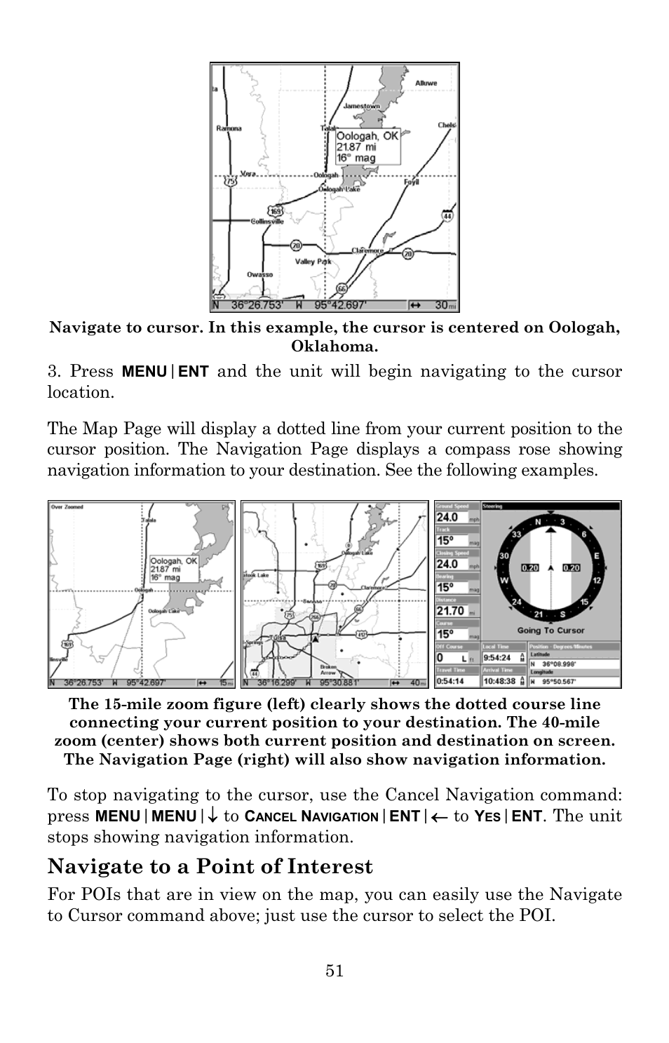 Navigate to a point of interest | Lowrance electronic 540c Baja User Manual | Page 59 / 172