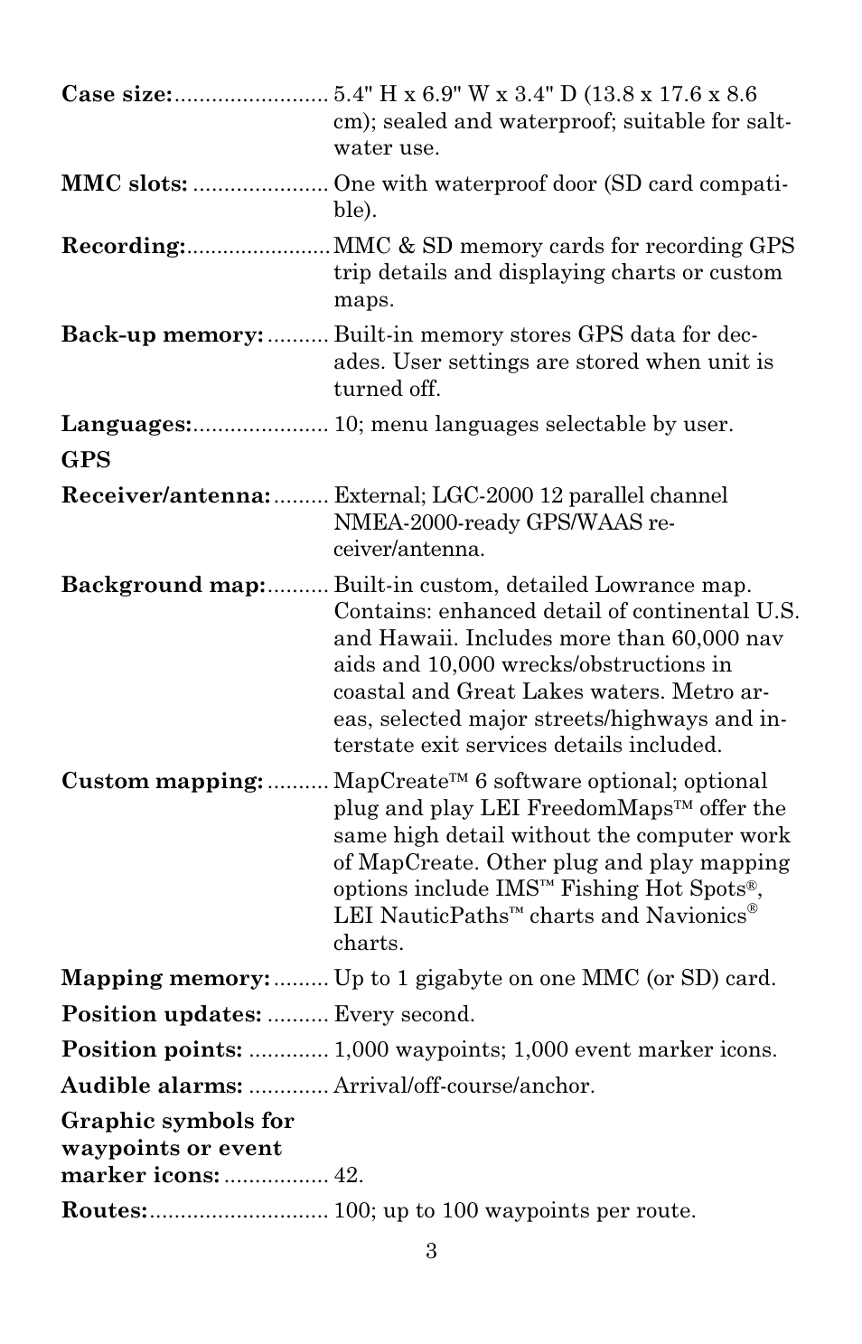 Lowrance electronic 3500C User Manual | Page 9 / 136