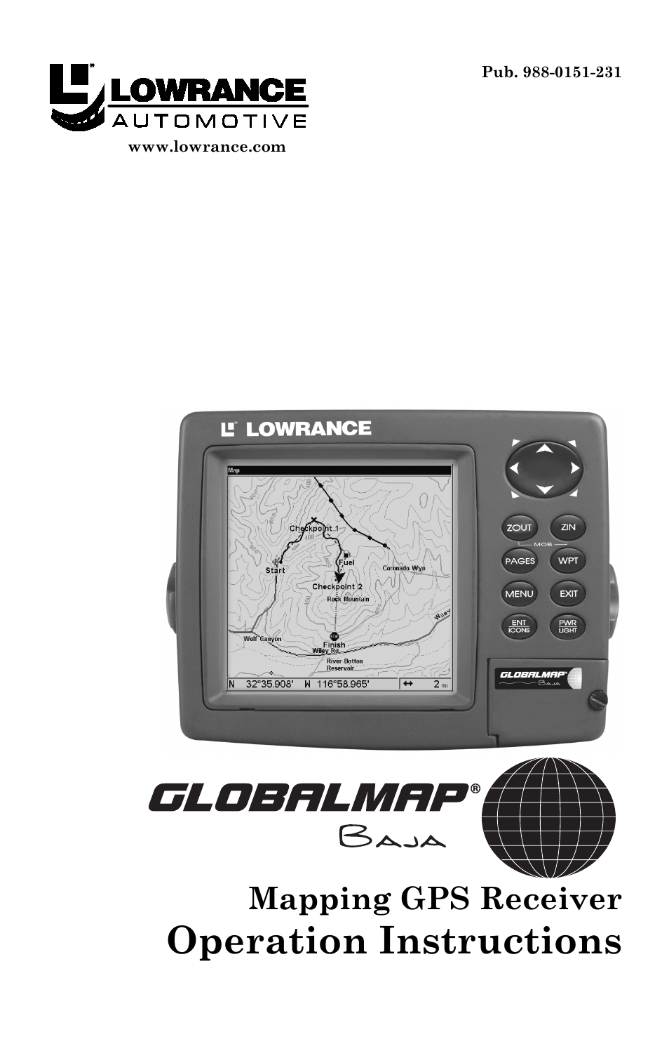 Lowrance electronic Mapping GPS Receiver User Manual | 132 pages