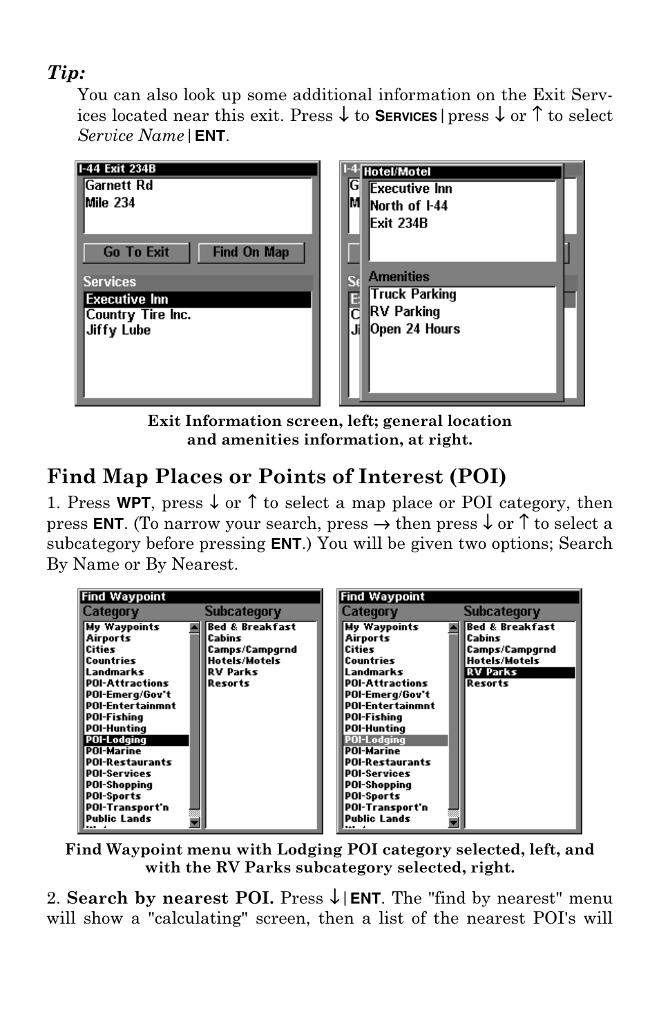 Find map places or points of interest (poi) | Lowrance electronic Mapping GPS Receiver User Manual | Page 109 / 132