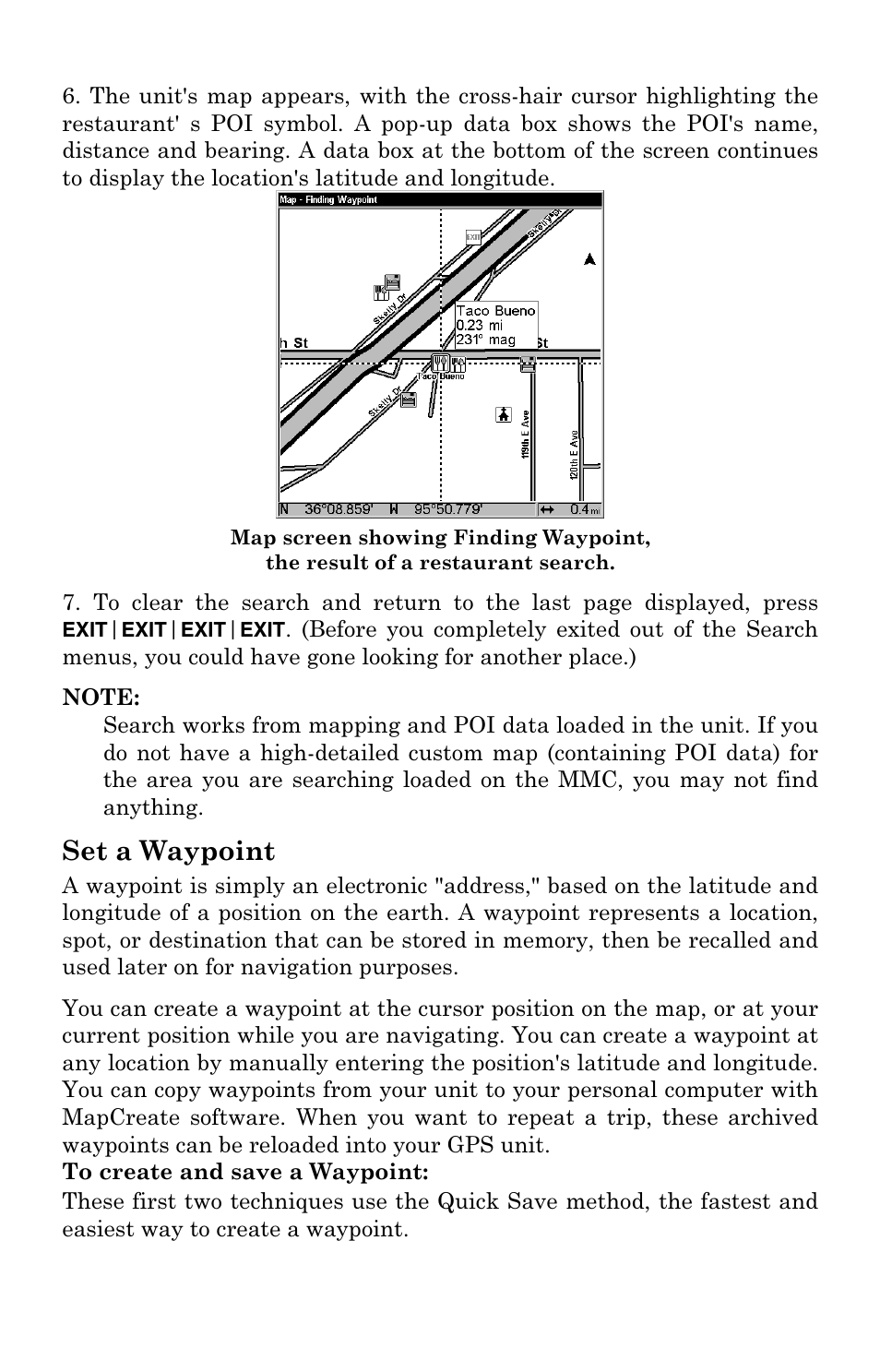 Set a waypoint | Lowrance electronic Mapping GPS Receiver User Manual | Page 45 / 132