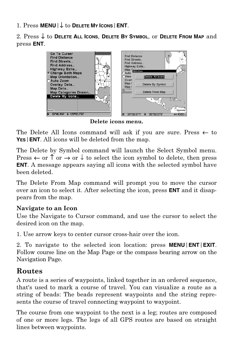 Routes | Lowrance electronic Mapping GPS Receiver User Manual | Page 61 / 132