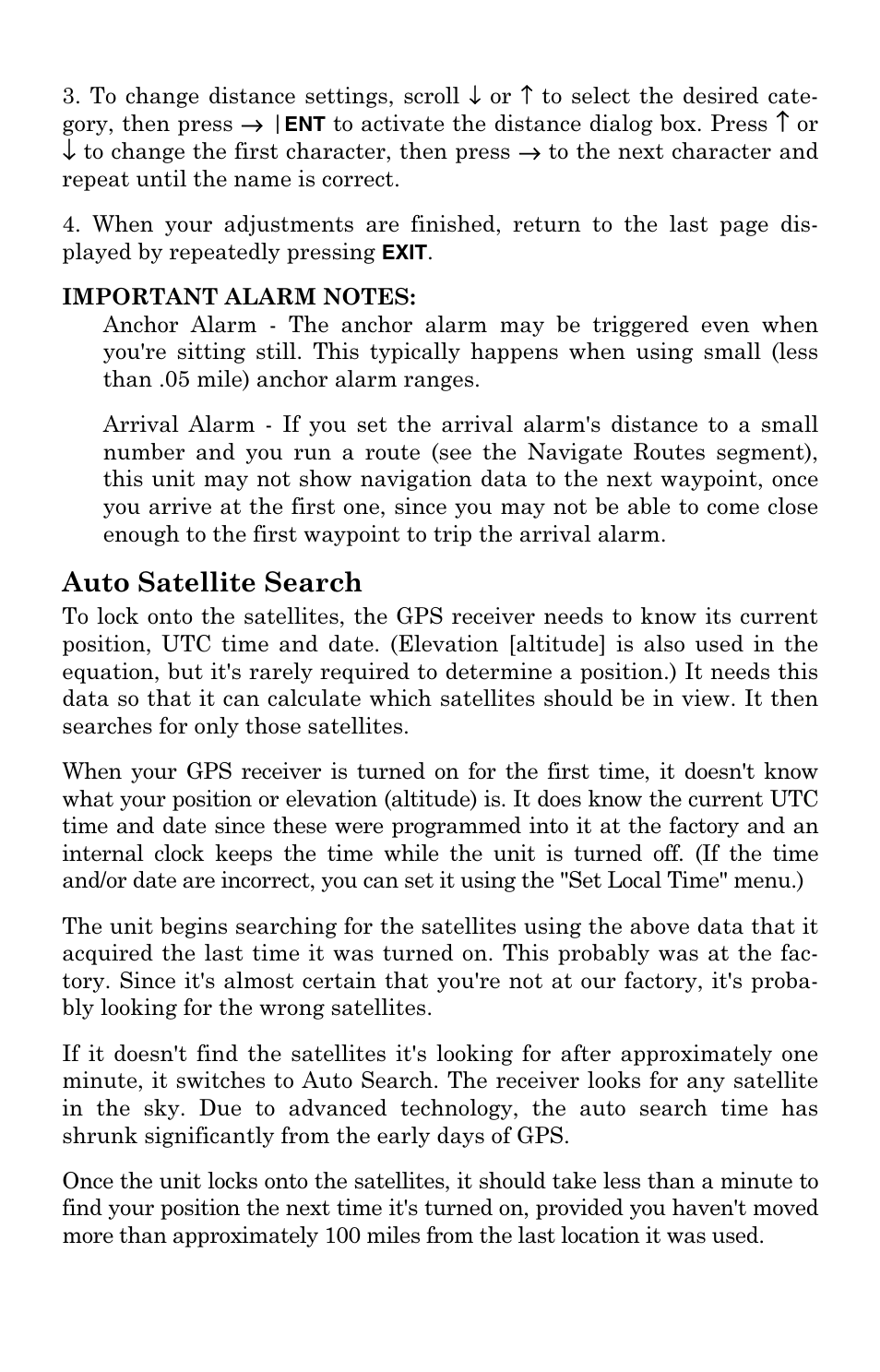 Auto satellite search | Lowrance electronic Mapping GPS Receiver User Manual | Page 74 / 132