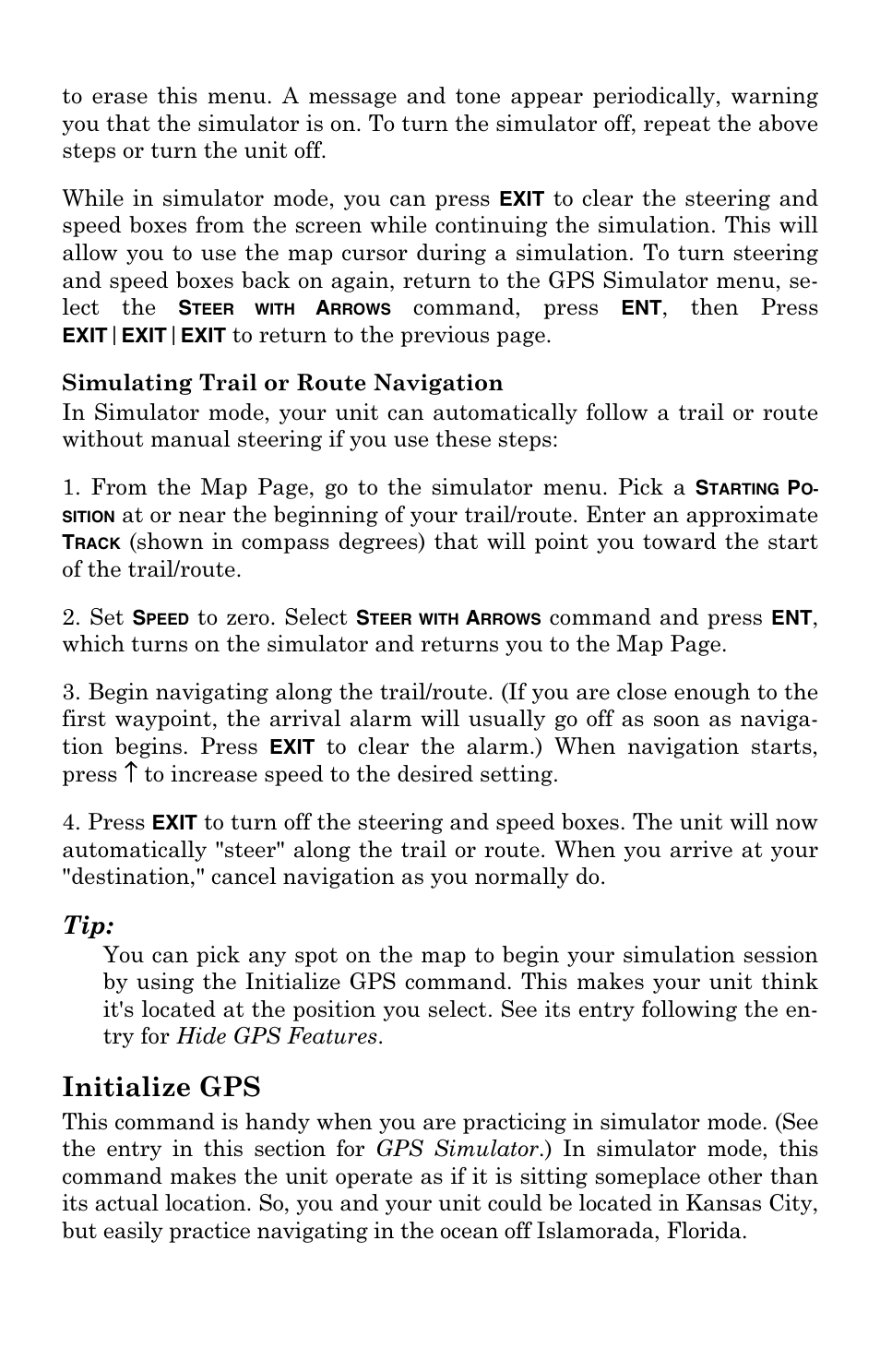 Initialize gps | Lowrance electronic Mapping GPS Receiver User Manual | Page 82 / 132