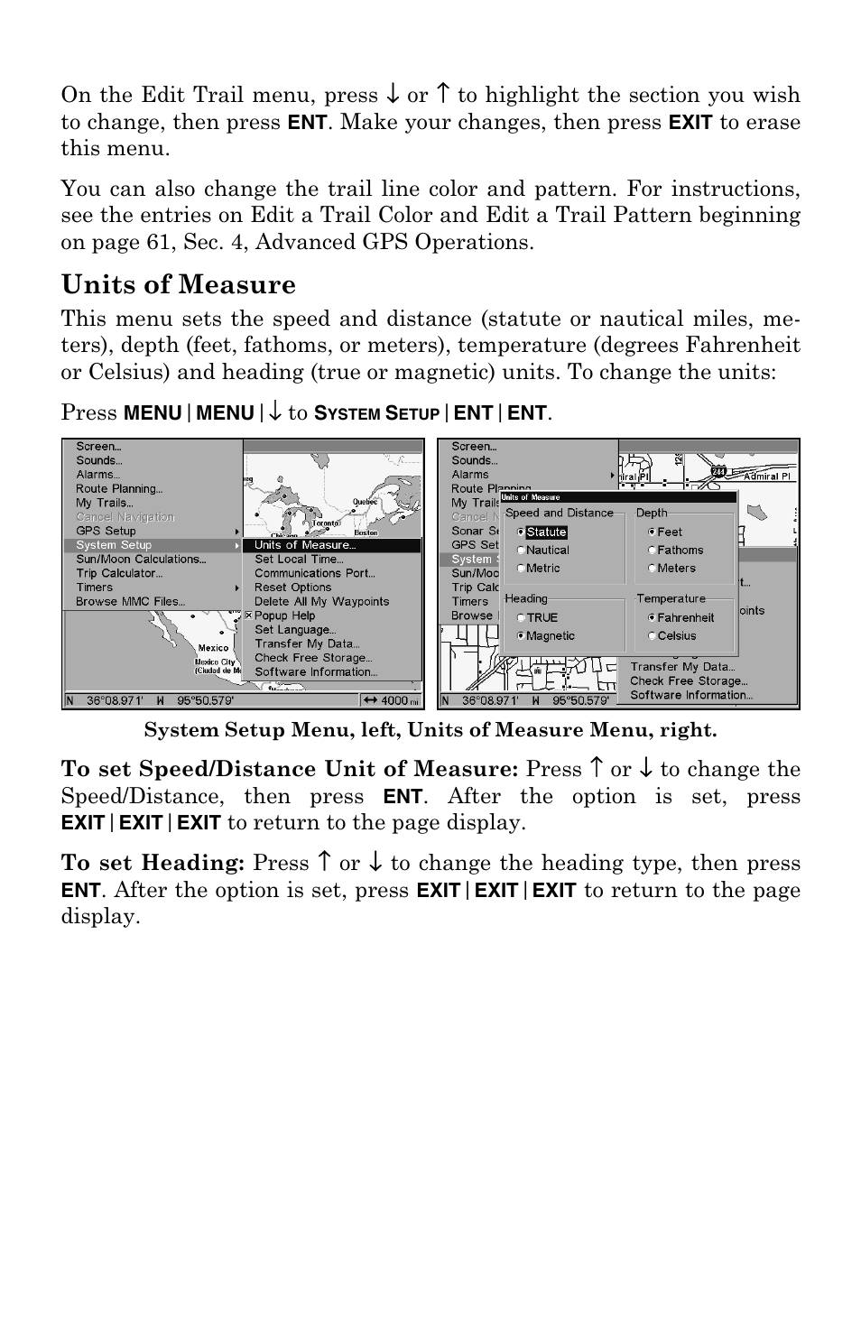 Units of measure | Lowrance electronic GlobalMap 7000C User Manual | Page 100 / 128