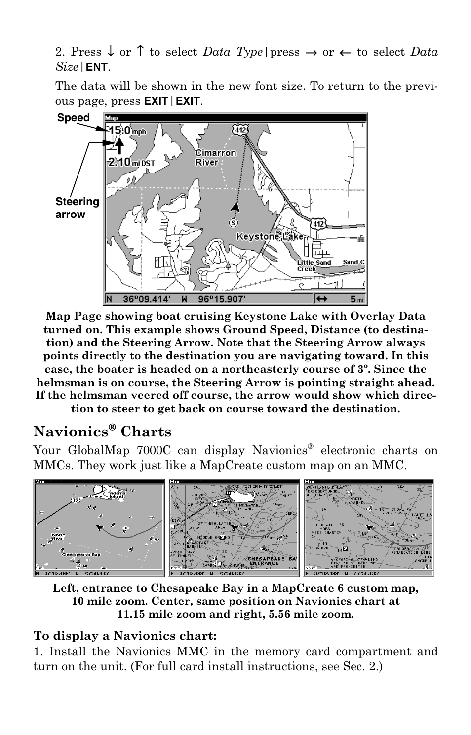 Navionics, Charts | Lowrance electronic GlobalMap 7000C User Manual | Page 86 / 128