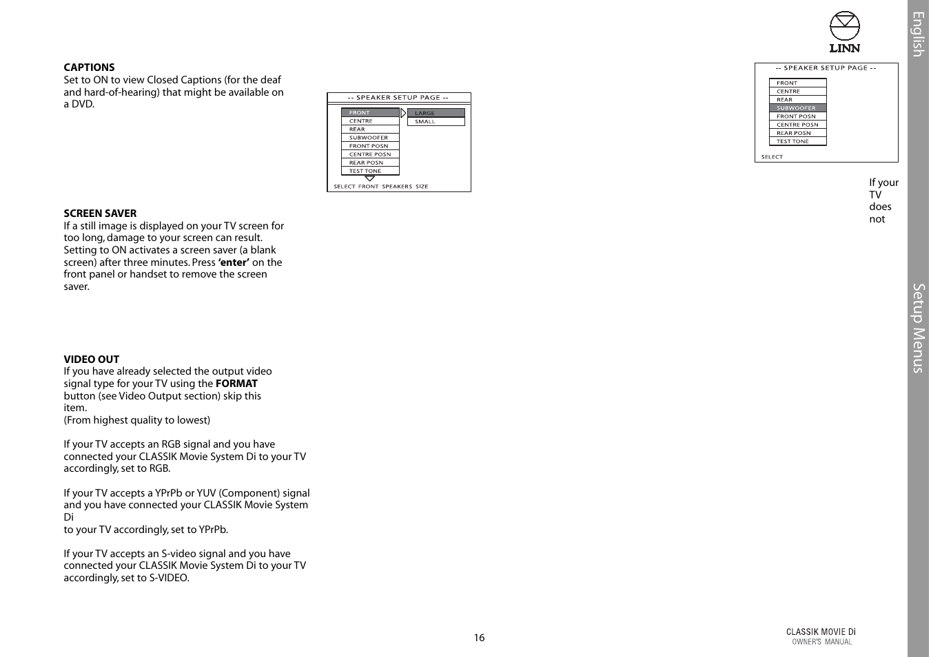 Linn CLASSIK Movie Di User Manual | Page 22 / 54