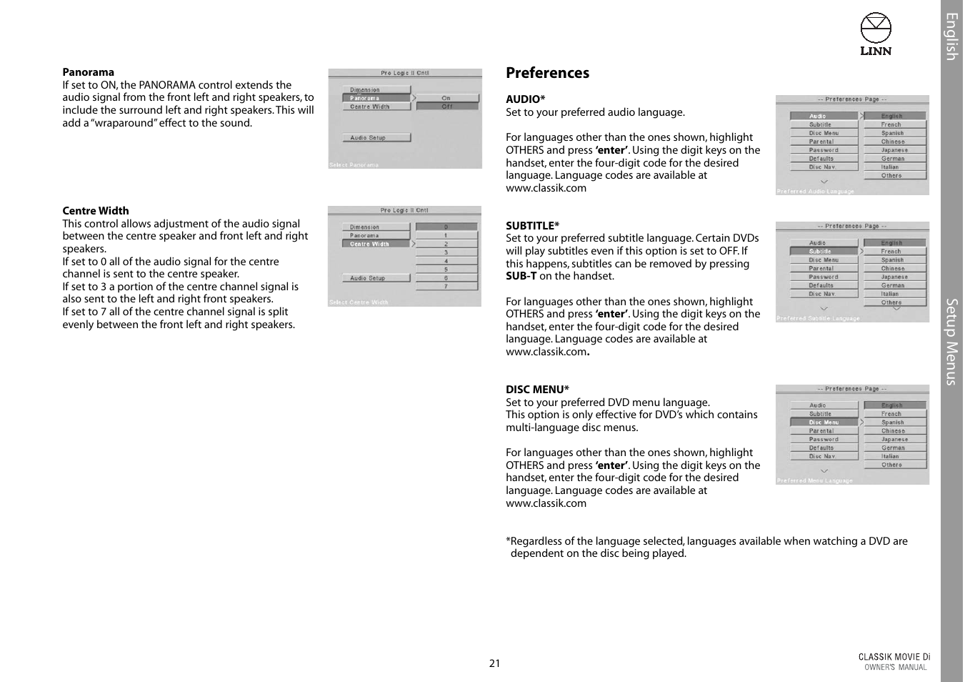 Linn CLASSIK Movie Di User Manual | Page 27 / 54