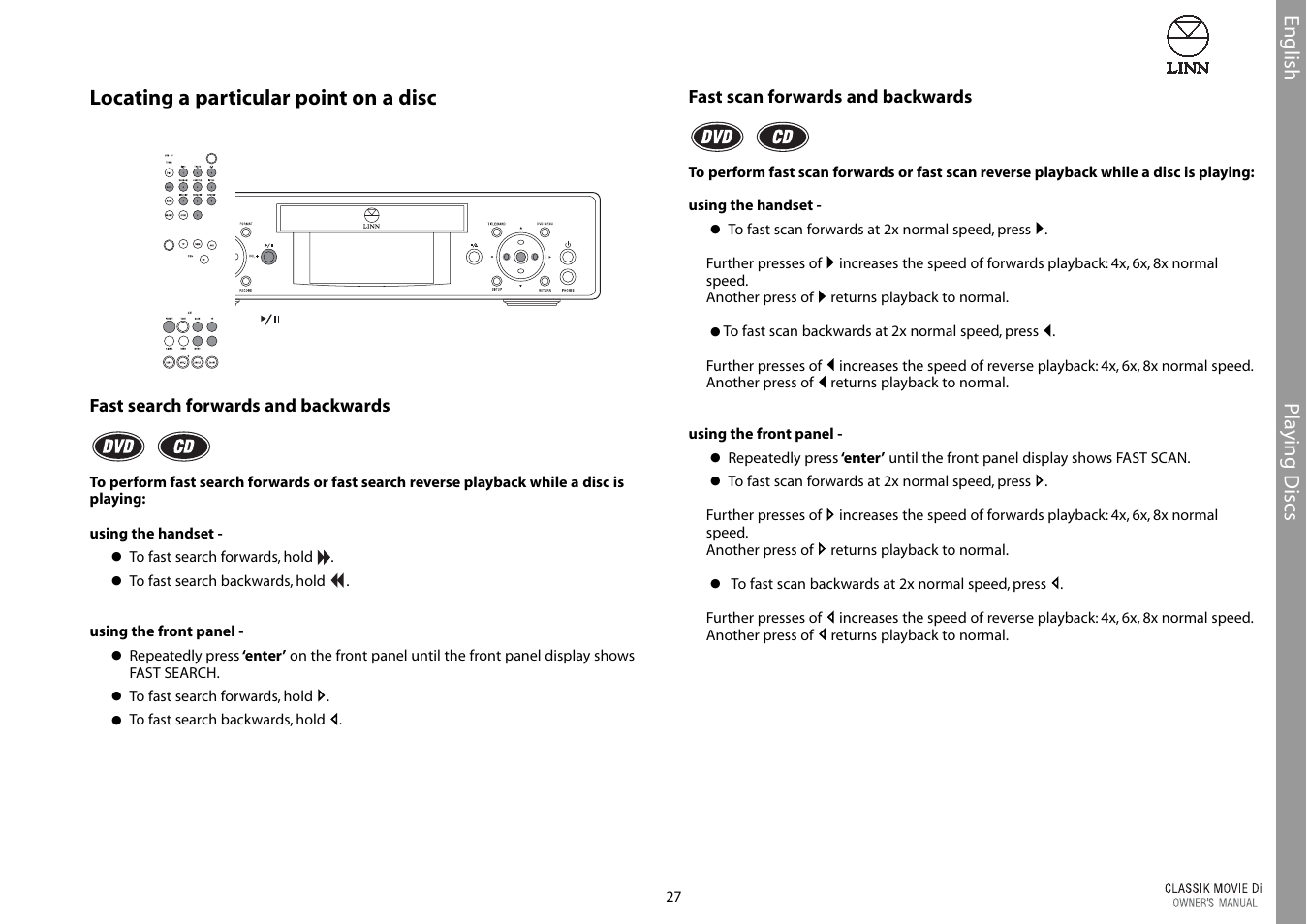 Linn CLASSIK Movie Di User Manual | Page 33 / 54