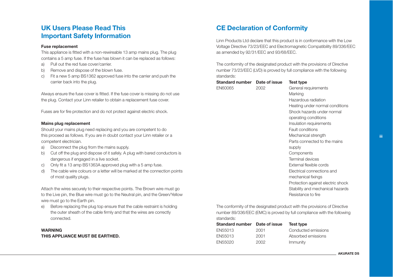 Linn Akurate DS User Manual | Page 5 / 21