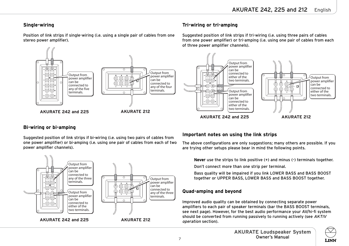 Akurate loudspeaker system, Active | Linn Akurate 225 User Manual | Page 12 / 19
