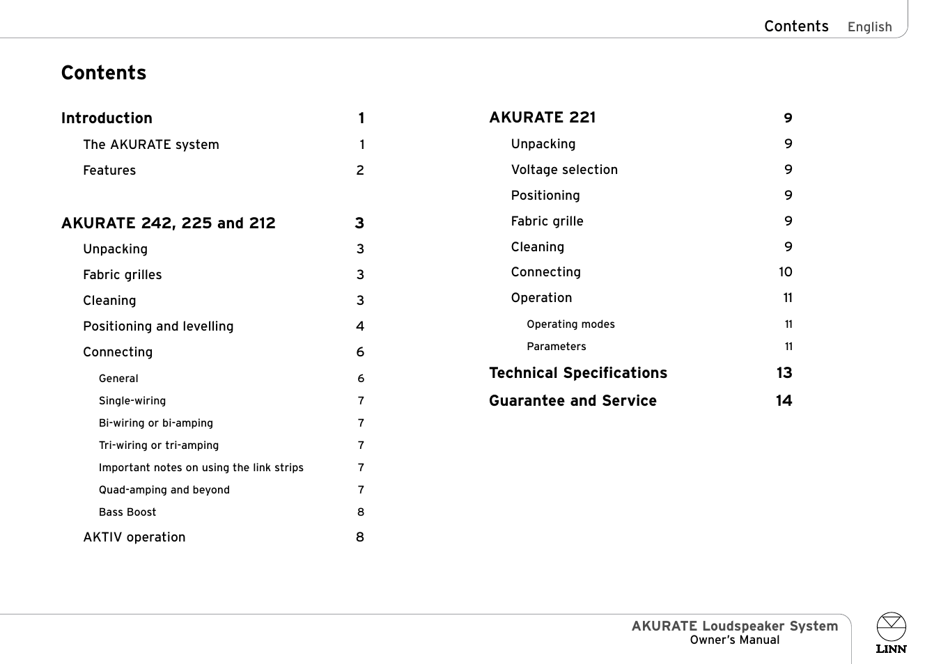 Linn Akurate 225 User Manual | Page 5 / 19