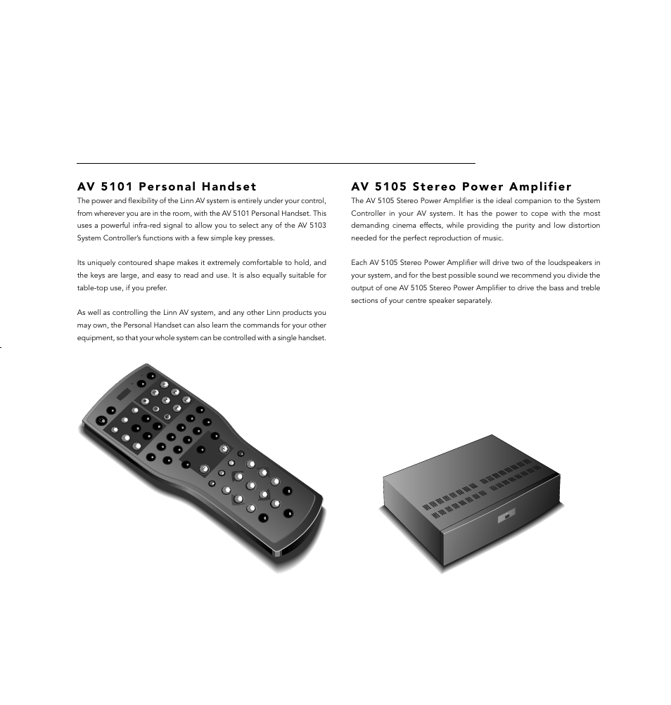 2intr oduction, Av 51 05 po we r a mp lif ier | Linn AV Loudspeaker User Manual | Page 10 / 44