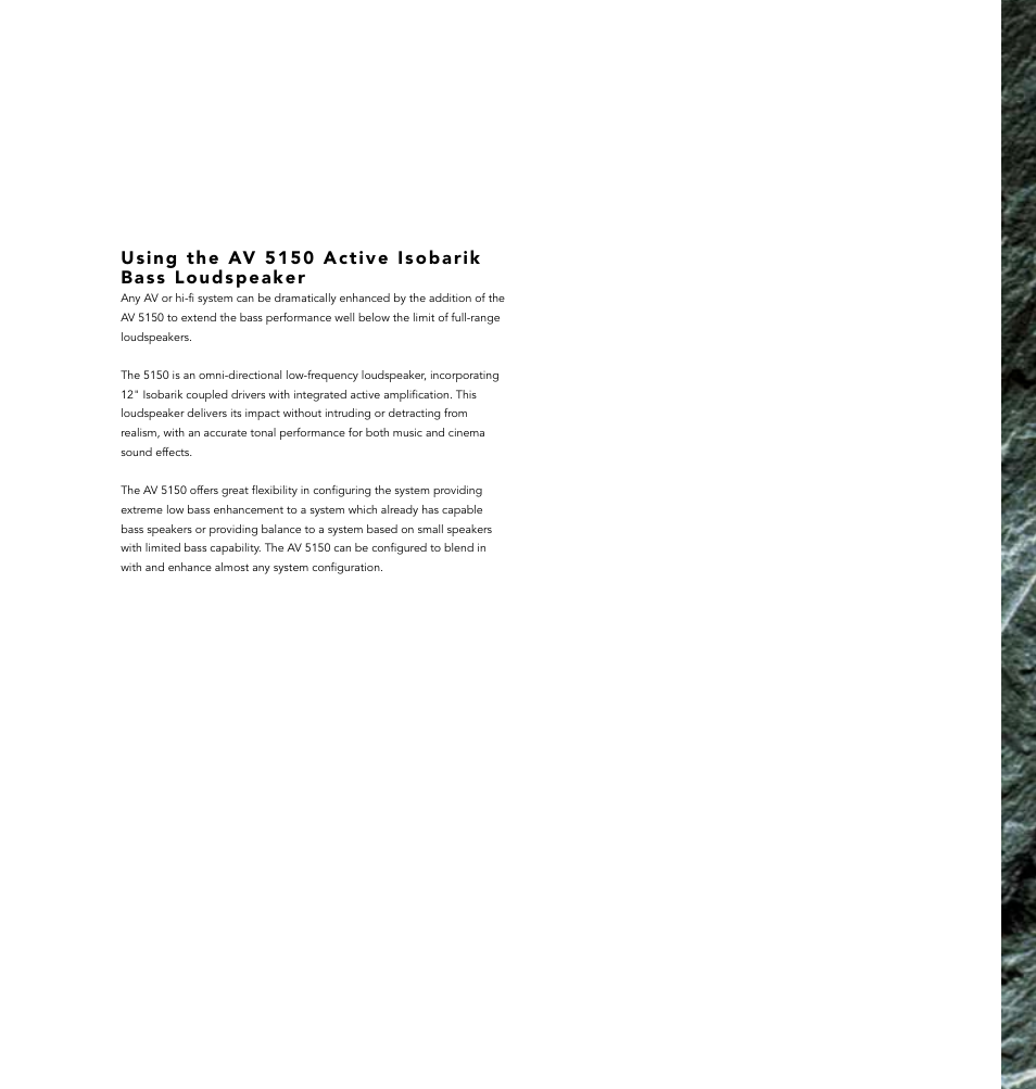 9using the a v loudspeak er s | Linn AV Loudspeaker User Manual | Page 17 / 44