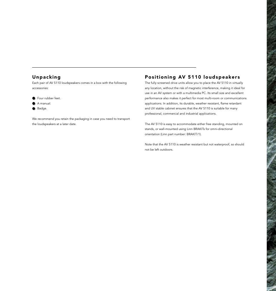 Linn AV Loudspeaker User Manual | Page 27 / 44