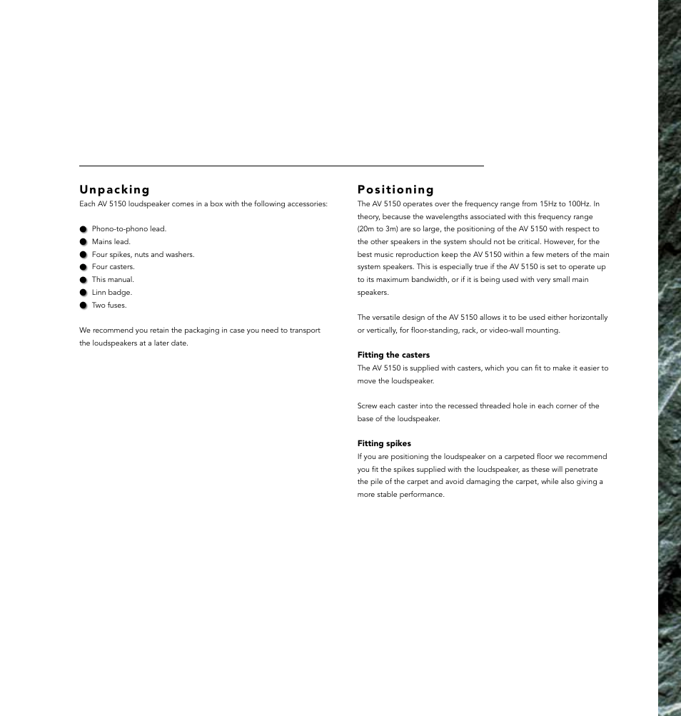 Linn AV Loudspeaker User Manual | Page 31 / 44