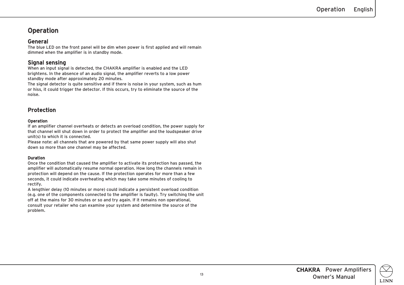 Linn CHAKRA C 4100 User Manual | Page 21 / 26