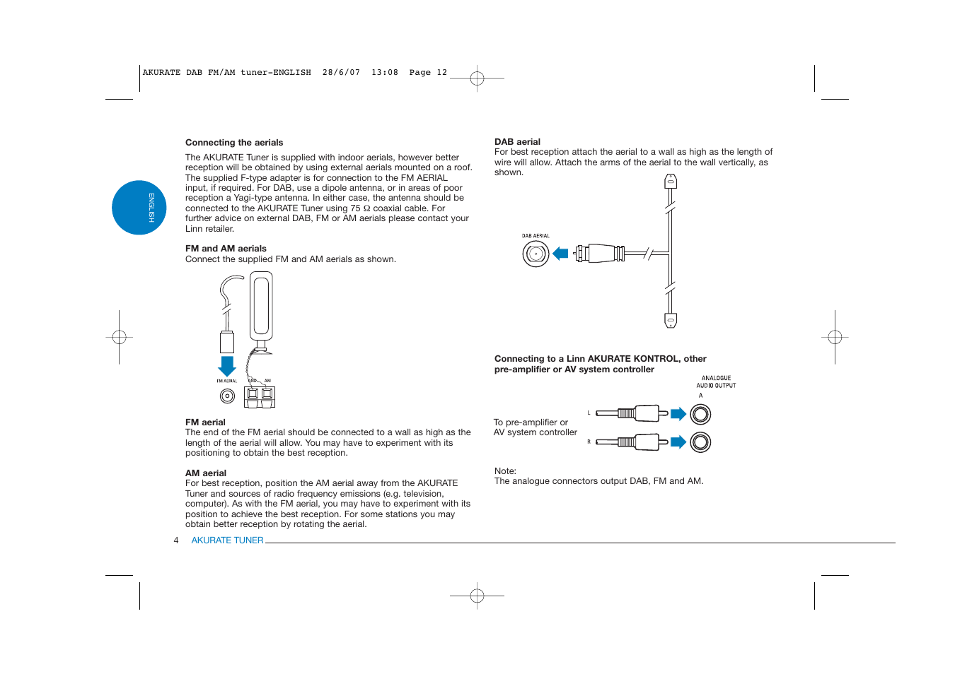 Linn FM/AM/DAB TUNER User Manual | Page 12 / 31