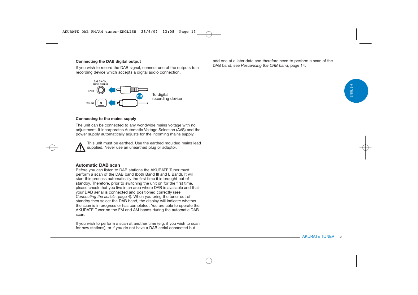 Linn FM/AM/DAB TUNER User Manual | Page 13 / 31