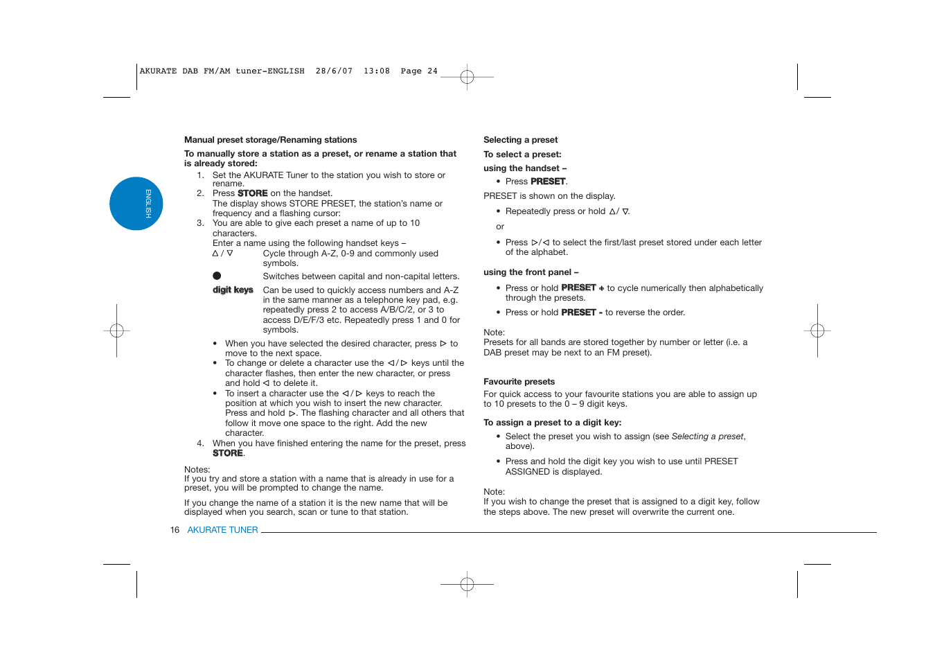 Linn FM/AM/DAB TUNER User Manual | Page 24 / 31