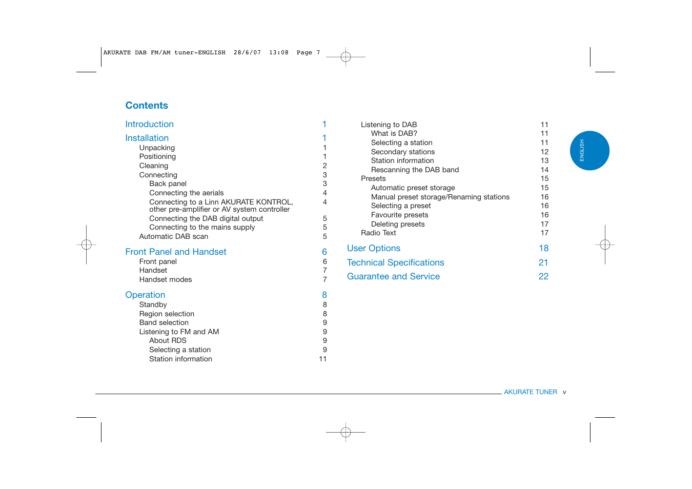 Linn FM/AM/DAB TUNER User Manual | Page 7 / 31