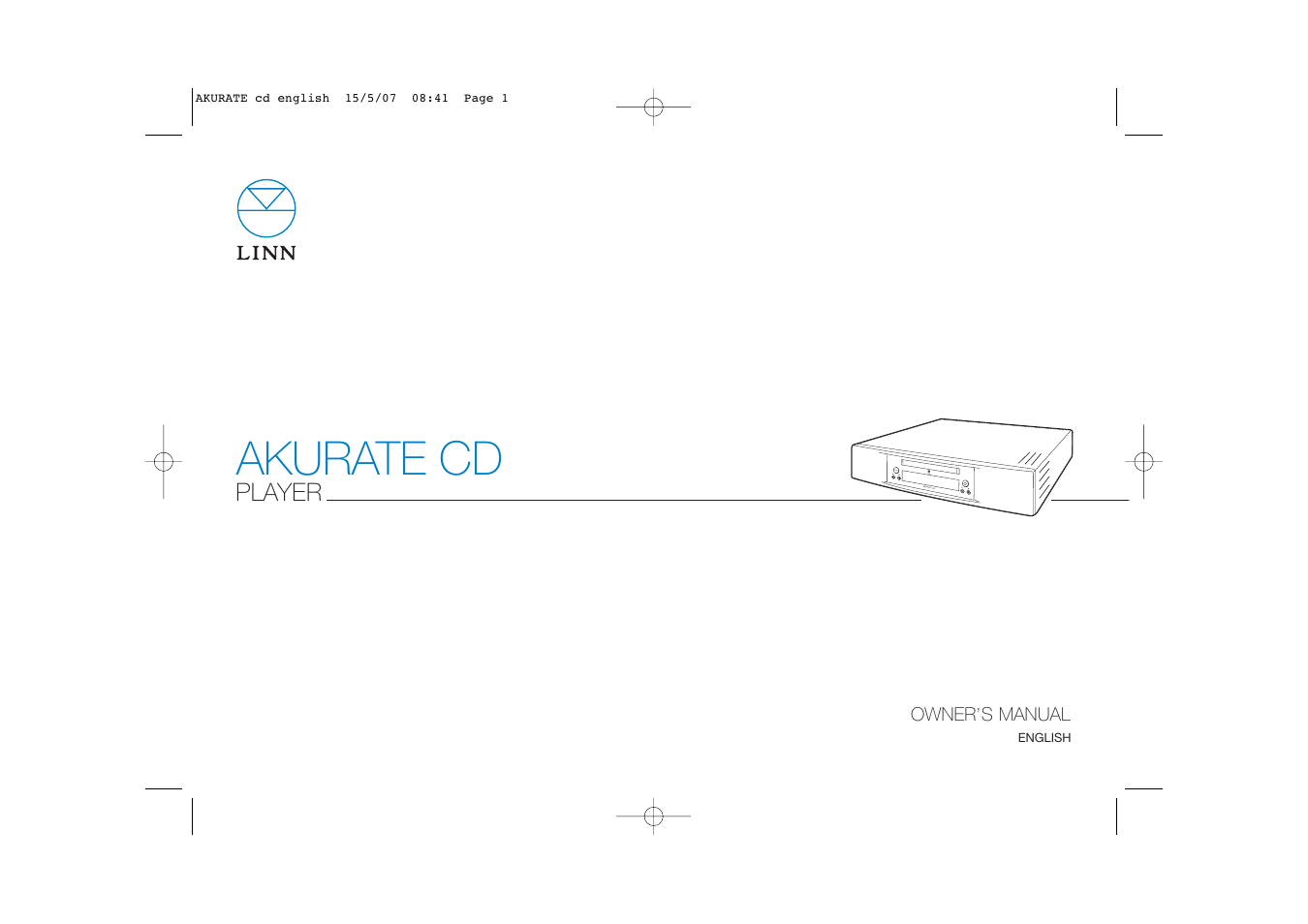 Linn AKURATE CD Player User Manual | 30 pages