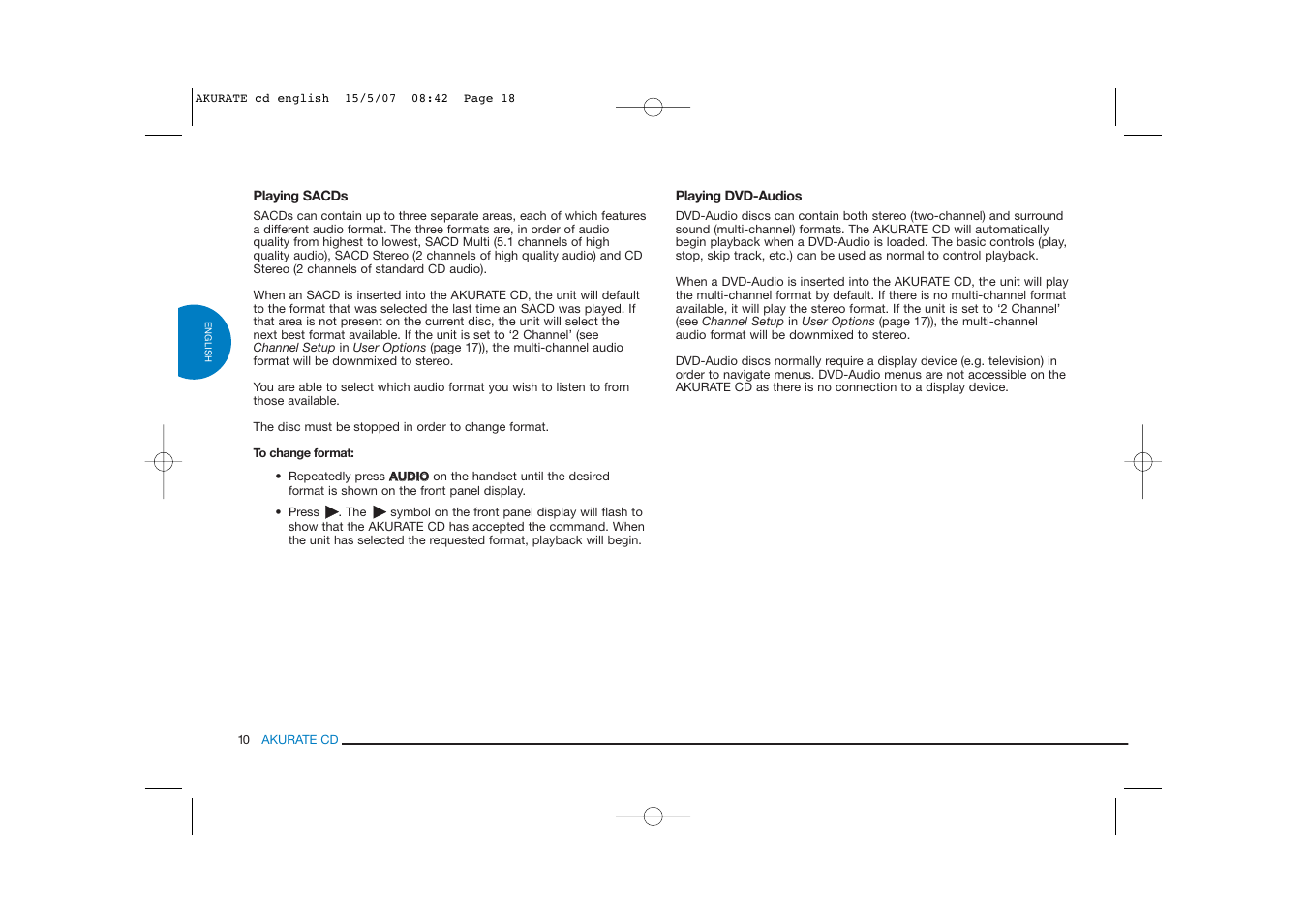 Linn AKURATE CD Player User Manual | Page 18 / 30