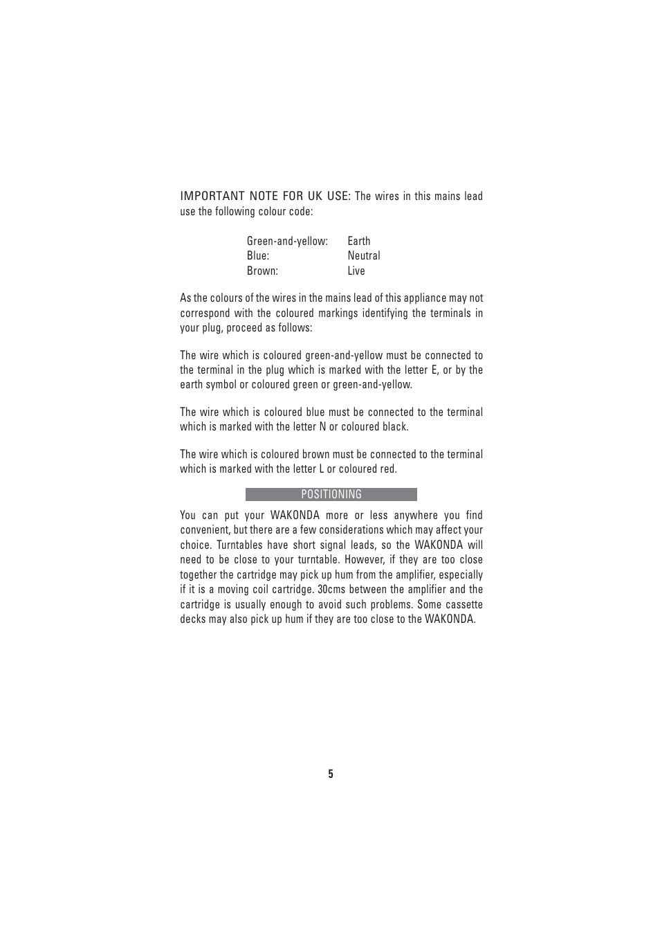 Linn WAKONDA User Manual | Page 11 / 24