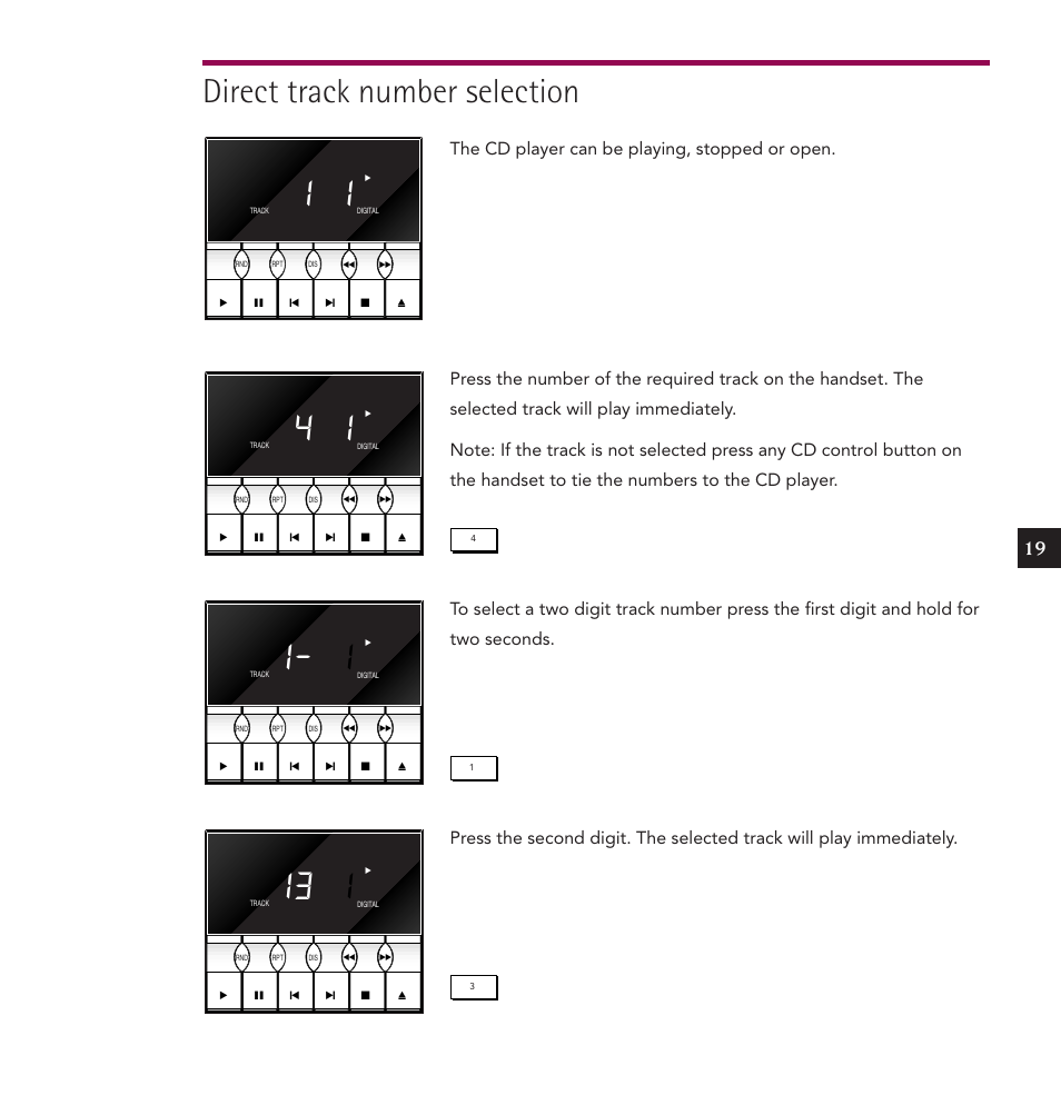 Direct track number selection | Linn IKEMI & GENKI User Manual | Page 27 / 39