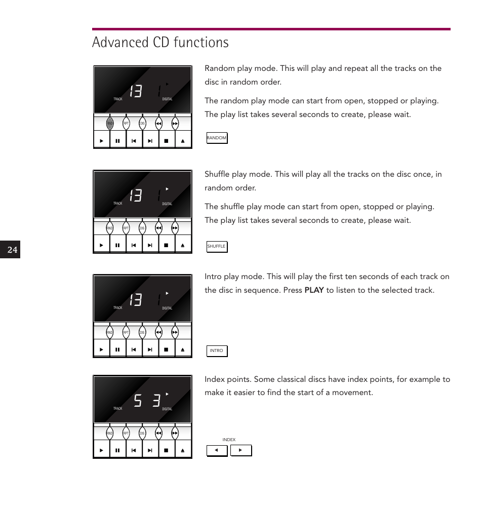 Advanced cd functions | Linn IKEMI & GENKI User Manual | Page 32 / 39