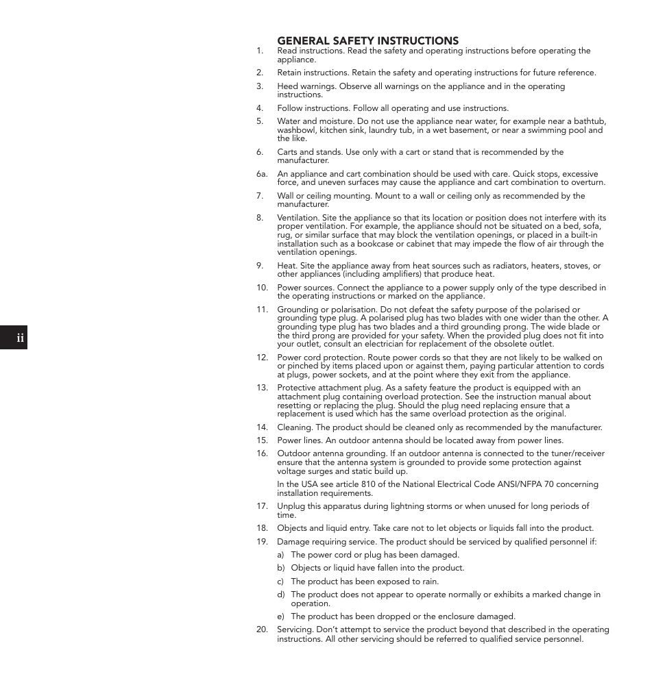 General safety instructions | Linn IKEMI & GENKI User Manual | Page 4 / 39