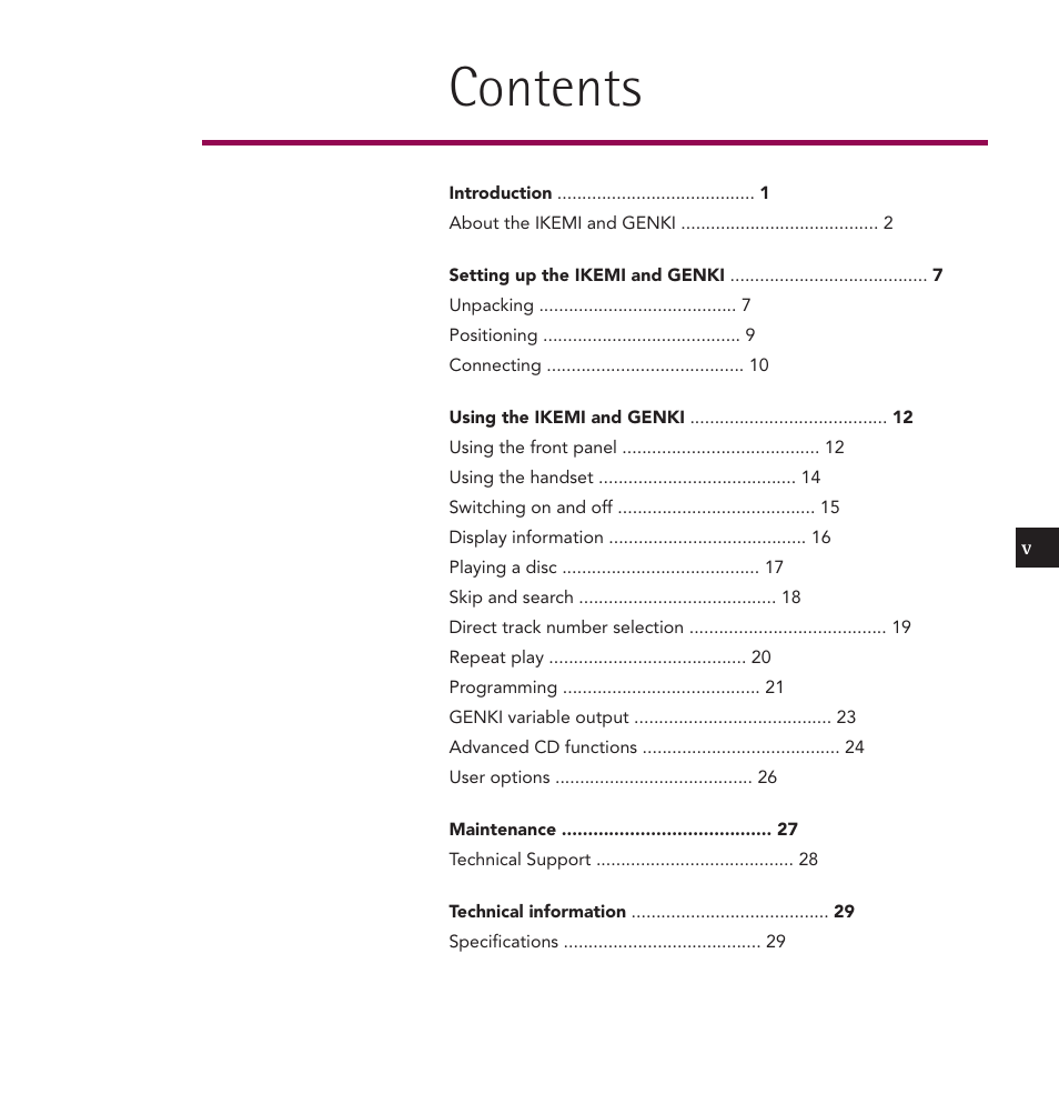 Linn IKEMI & GENKI User Manual | Page 7 / 39