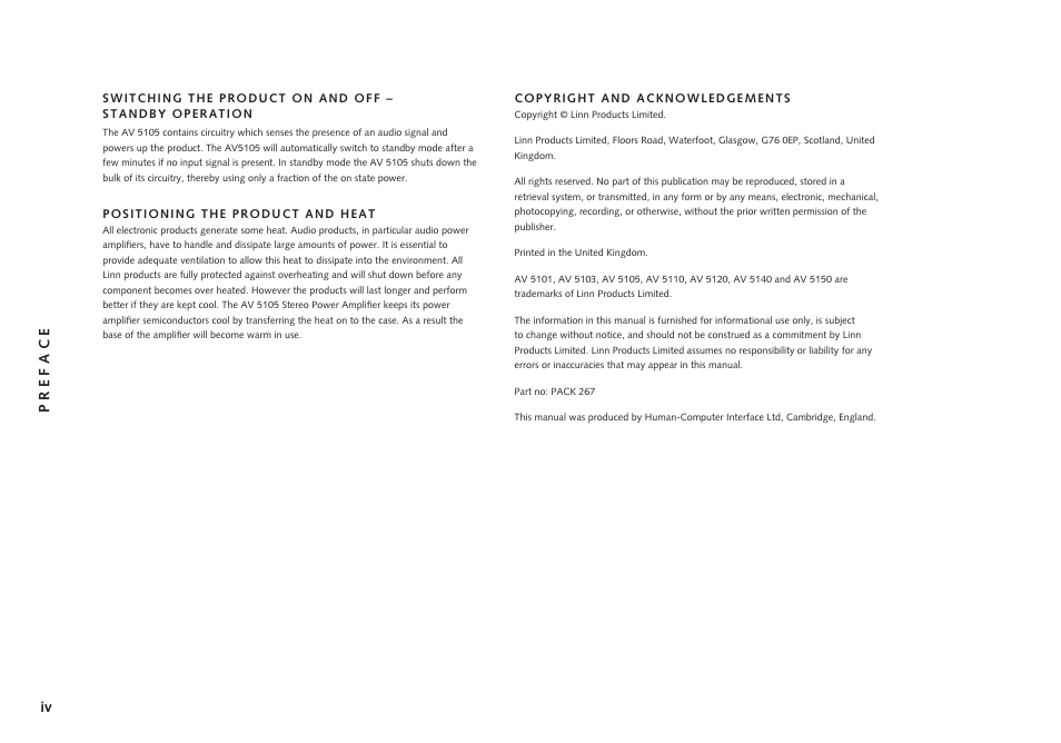 Linn AV 5105 User Manual | Page 4 / 22